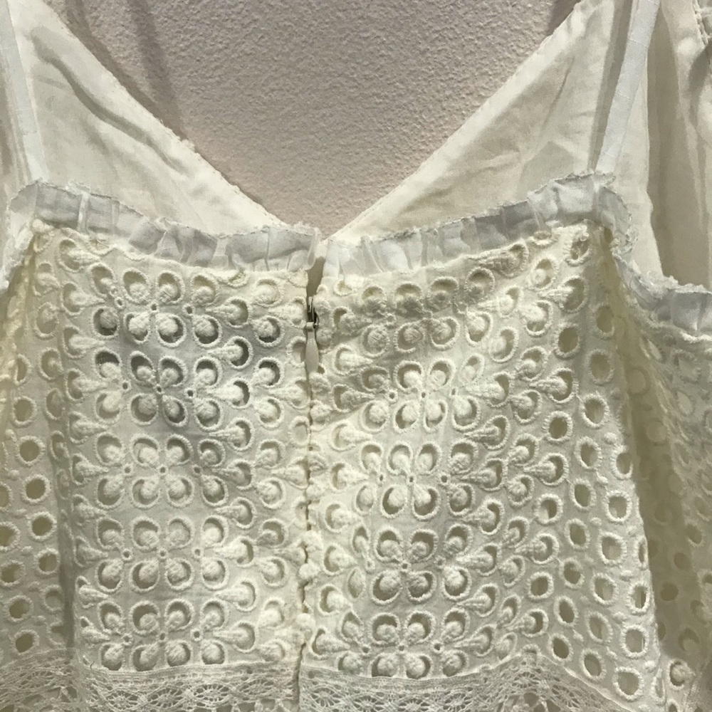 J. Crew Ruffle Eyelet Hem Spaghetti Strap Dress - Picture 9 of 12